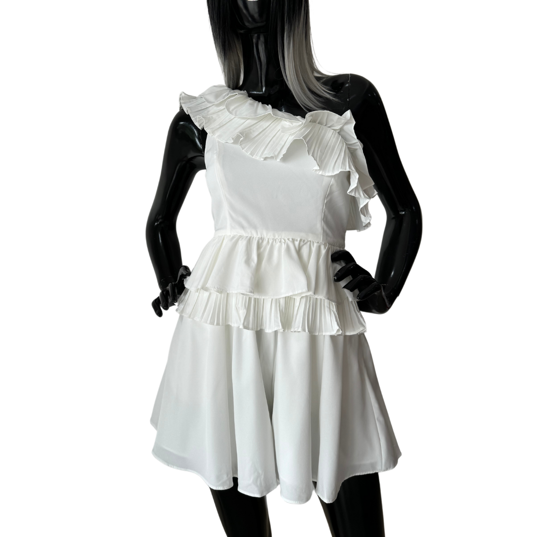 Jumpsuit blanco con olanes