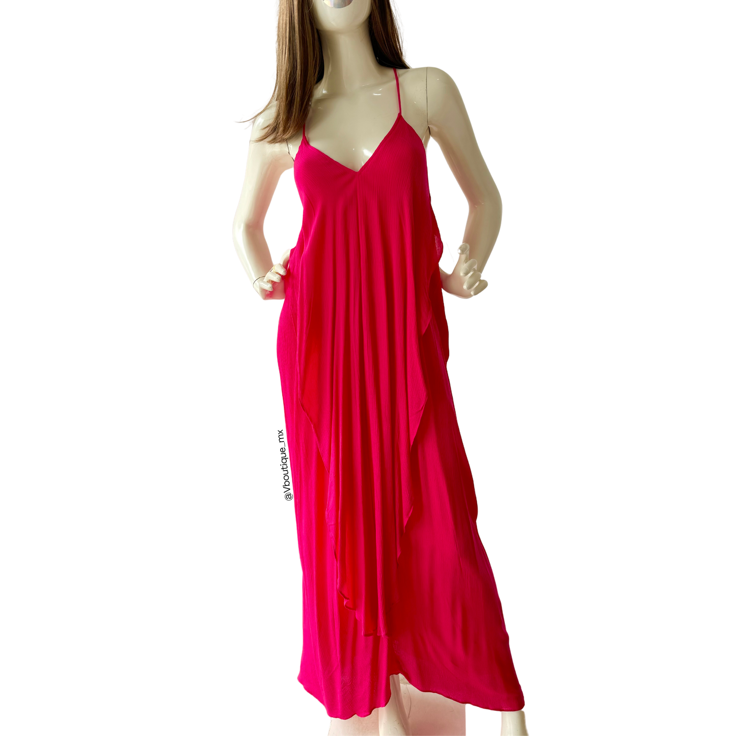 Vestido Maxi fluido capa