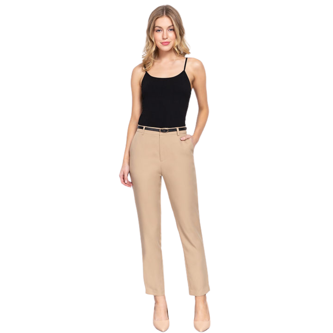 Pantalón de vestir con cinturón